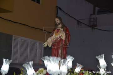  Procesión sin presencia policial en Ojos de Garza (Foto TA)